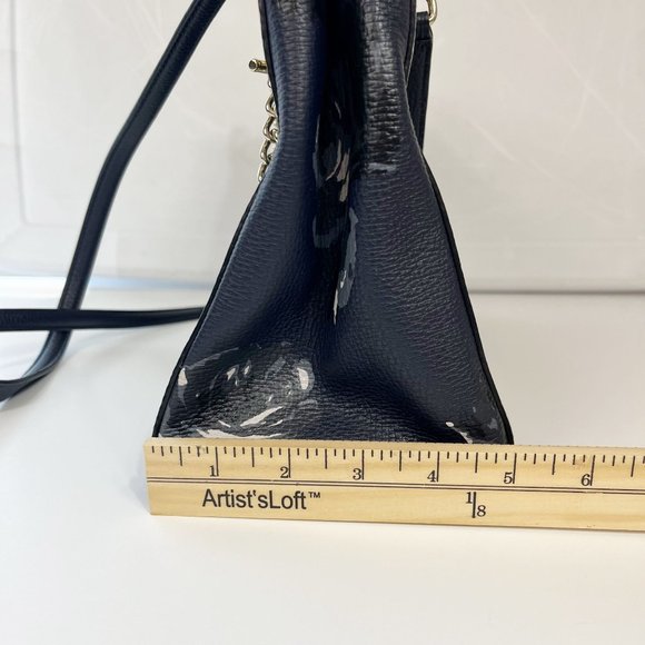 Kate Spade Briar Lane Night Rose Meena Satchel Leather Crossbody Bag Navy Floral - Picture 10 of 13